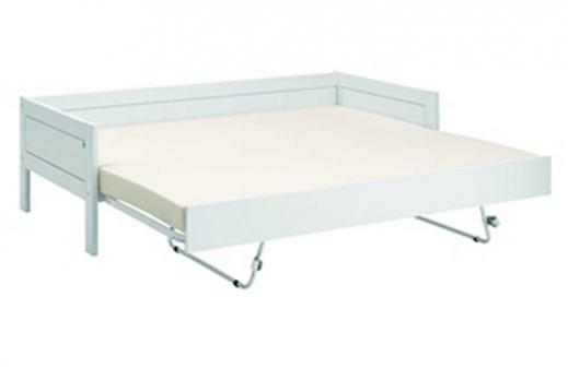 Basisbett mit Gaestebett weiss