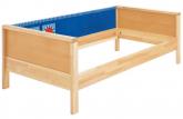 Kinderbett Matti mit Rueckwand blau